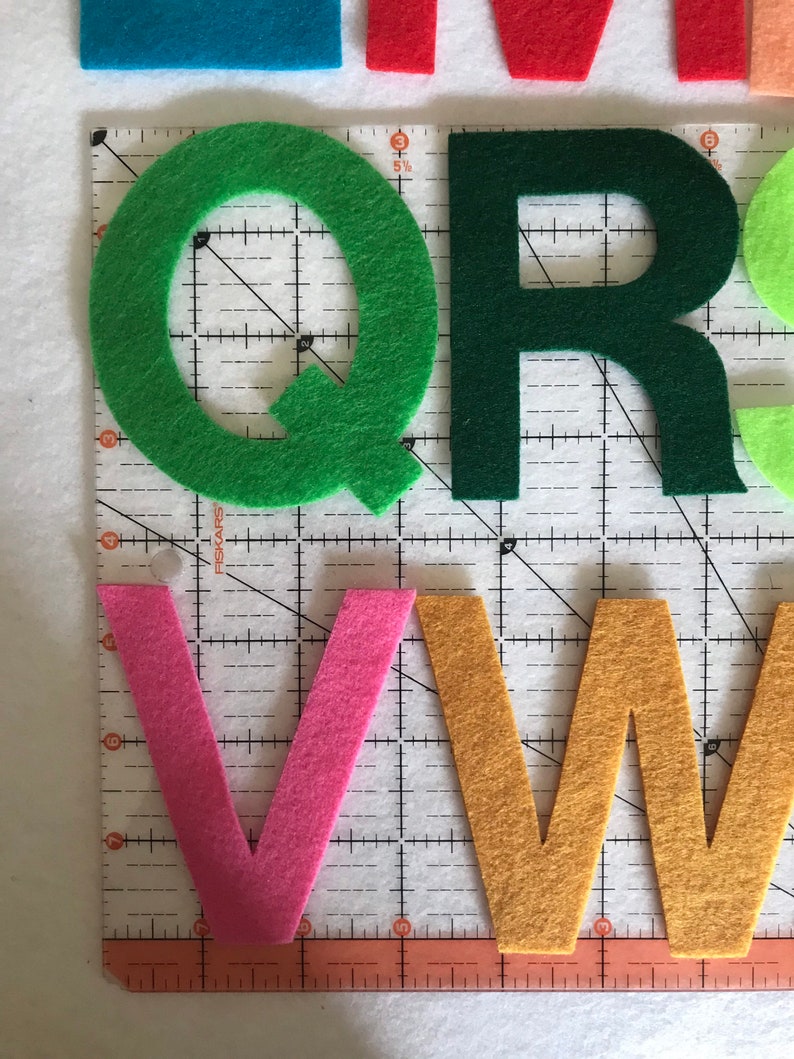 3.5 inch Felt Alphabet Upper Case Letters Die Cut Felt Etsy