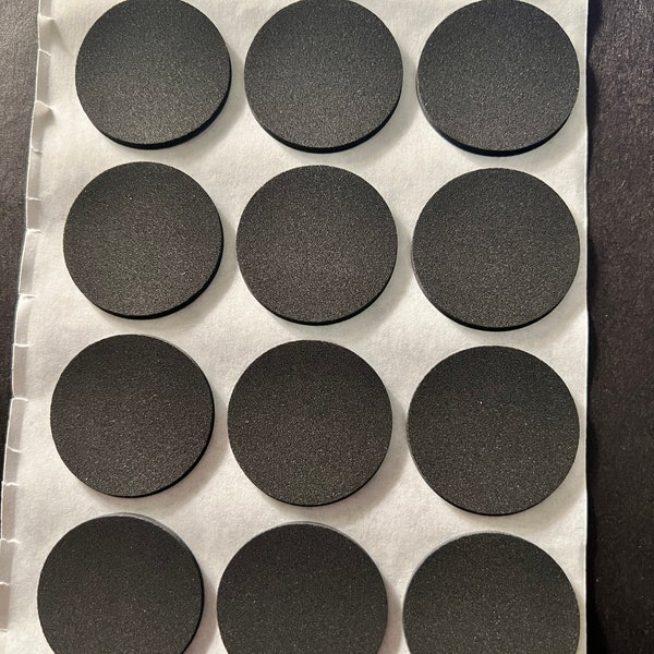 6 Pieces 1 1/2" Adhesive Rubber pads 1.5" PS Adhesive Sponge Rubber Dots.