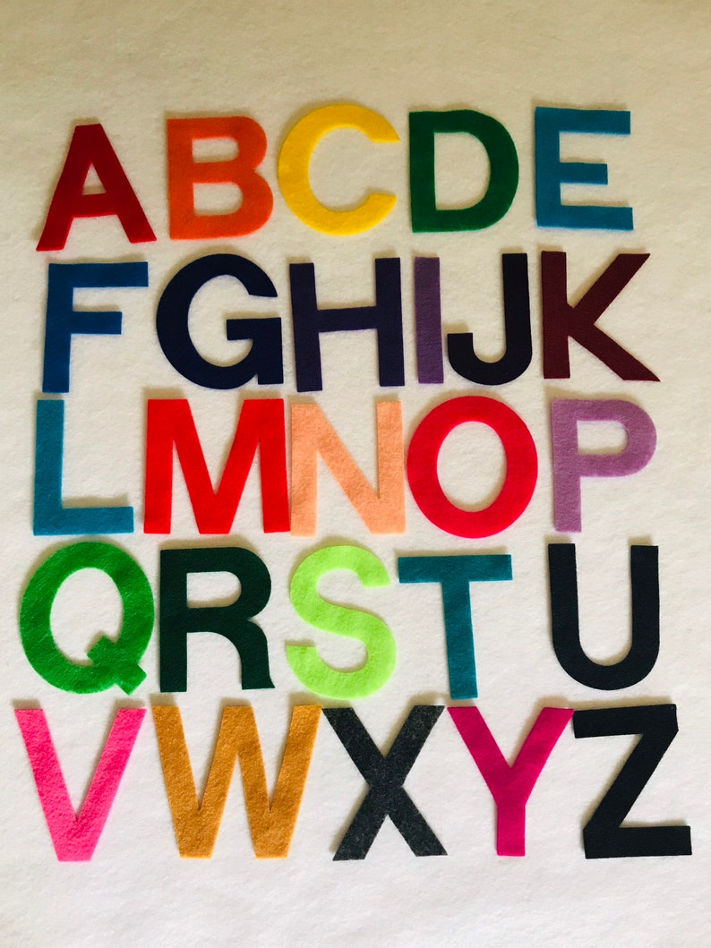 3.5 inch Felt Alphabet Upper Case Letters Die Cut Felt Etsy