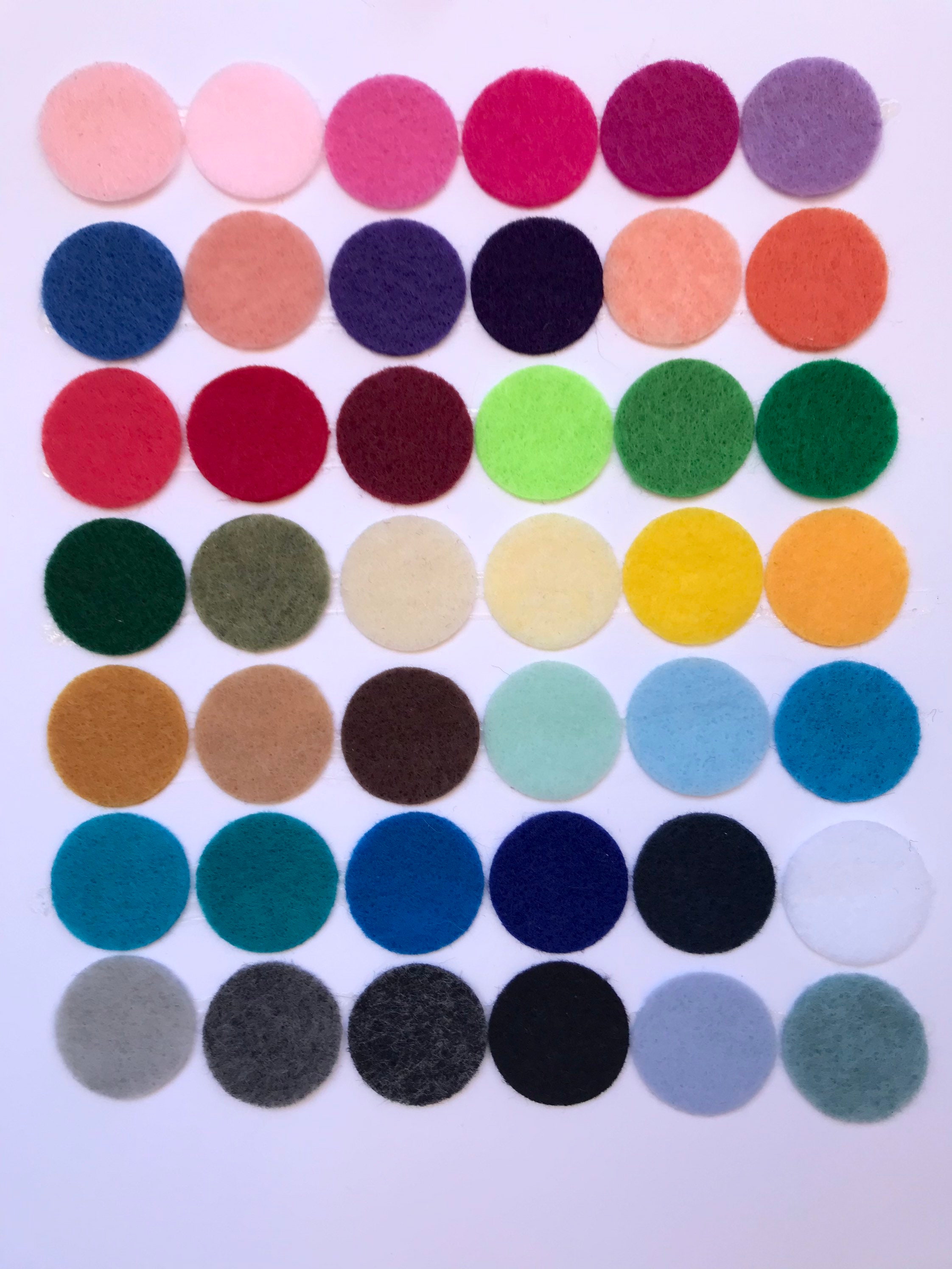 7 Size Felt Circles, 3mm Thick Felt Circles, 0.5, 0.75, 1, 1.25, 1.5, 1.75,  2 Die Cut Felt Circles, 