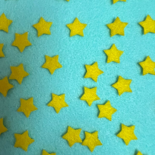 Mini Felt Stars, 0.55” Die cut felt Stars, Mini  Stars, Felt Star, Headband supplies,  Scrapbooking supplies, Embellishments