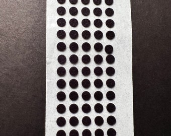 50 Pieces 1/4" Black or White Felt Circles, Adhesive felt dots,