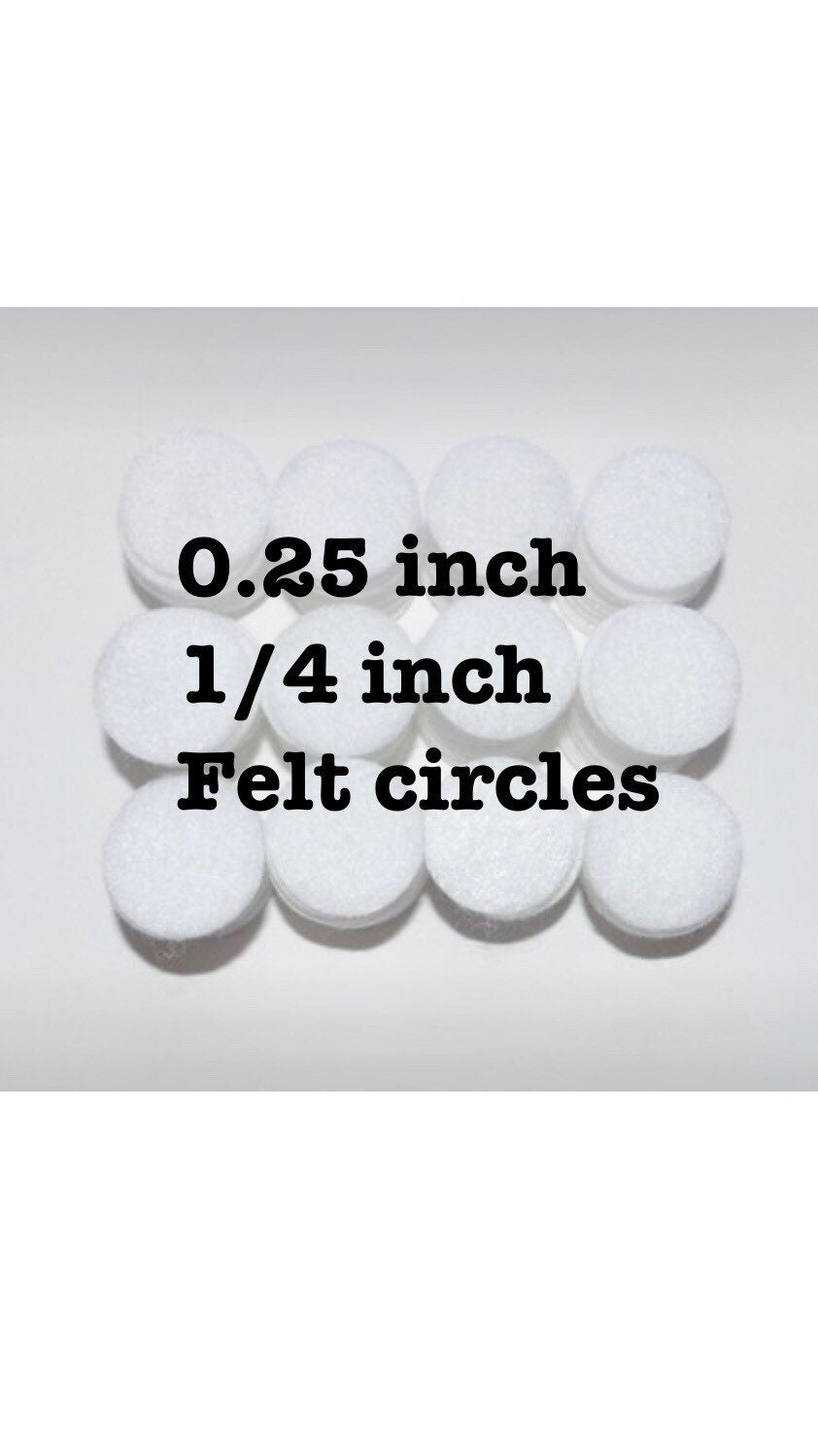 0.25 inch  Mini Felt Circles, 1/4"Die Cut Felt Circles, Choose y…