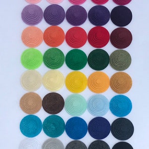 30 Die Cut Felt Circles, 0.25, 0.375, 0.5,0.75, 1, 1.25, 1.5, 1.75, 2, 2.25,2.5 ,2.75, 3, 3.5, 4,4.25, 5 Circle cuts image 2