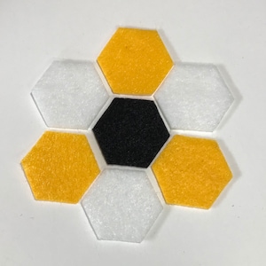 50 -100 Die Cut Felt Hexagons, Choose your Color and Size, size from 1/2"- 1.5" in side.