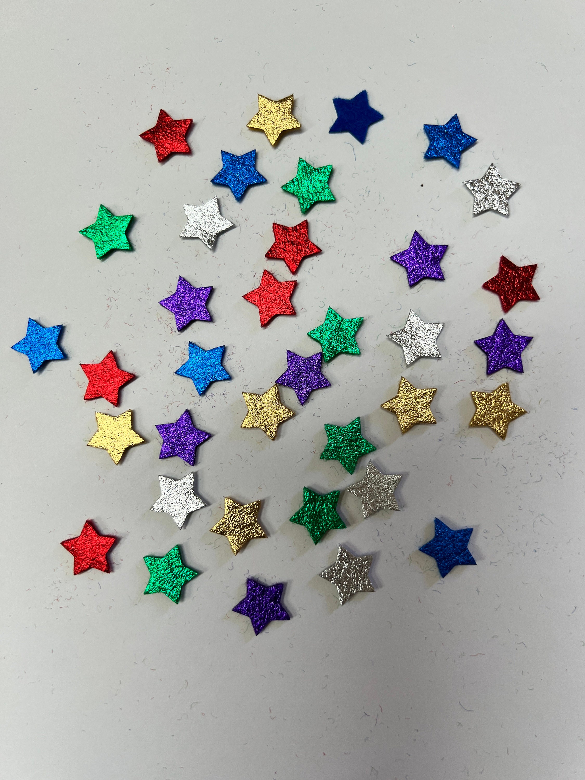 1 Pack Colorful Self Adhesive Star Shape Foam Glitter Stickers for