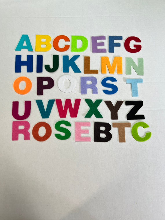 2 Inch Letters, Peel and Stick, Self Adhesive Felt Alphabet or