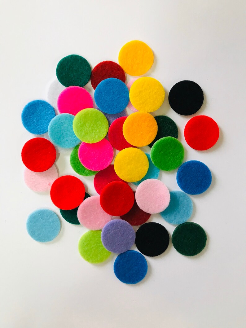 20 Adhesive Felt Circles 3/8 1/2 3/4 Etsy
