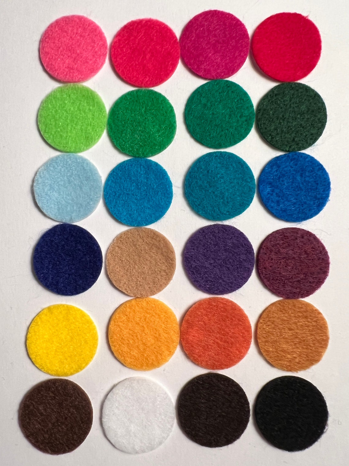 20 Adhesive Felt Circles 3/8 1/2 3/4 Etsy