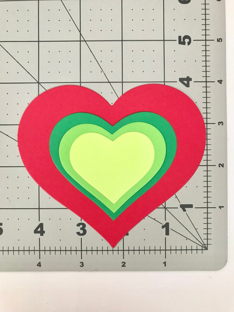 Valentine Hearts Die Cut Red Hearts Cardstock Hearts Choose Etsy