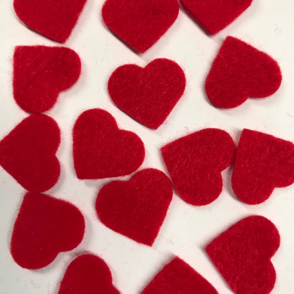 Felt Hearts, 3/4" Die cut felt hearts, Mini  Hearts, Felt heart, Headband supplies, Embellishments