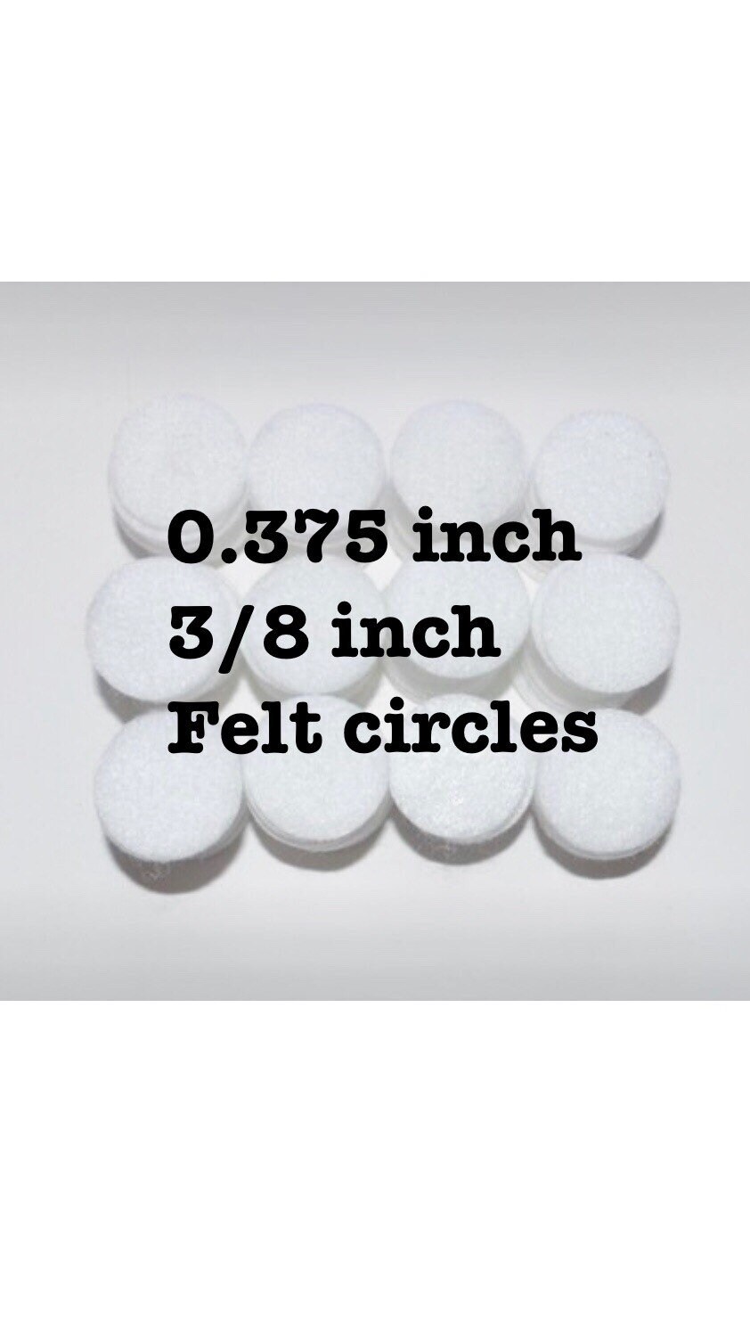 0.375"  felt circle Dots, Die cut felt circles, Craft supplies e…