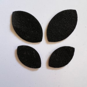 Alien eyes Die Cuts,  Felt Oval Eyes, Felt Ovals, Foot ball shape, Alien eyes, DIY Supplies