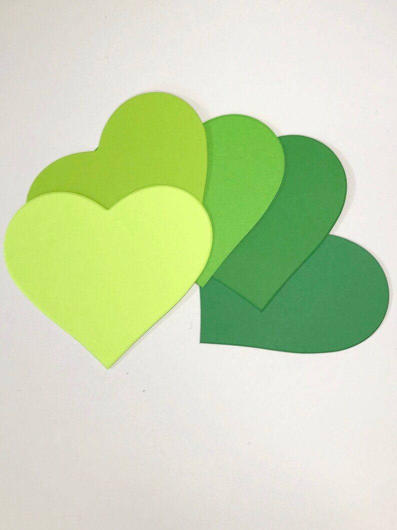 Valentine Hearts Die Cut Red Hearts Cardstock Hearts Choose Etsy