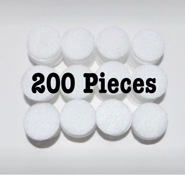 200  Felt Circles .0.25", 0.375", 0.5", 0.75", 1" , 1.25", 1.5", 2", 2.25" in Diameters