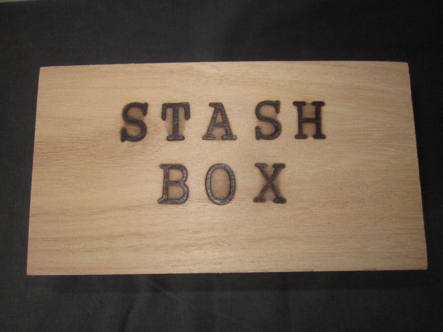 Stash Box Personal Item Box, Stash Away Your Goods, Note Box. Wood