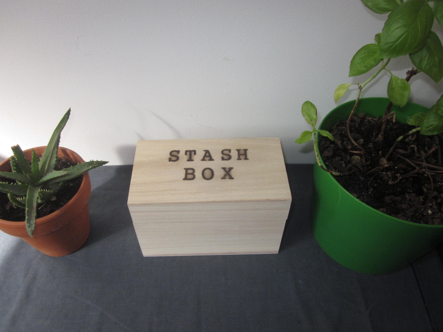 Stash Box Personal Item Box, Stash Away Your Goods, Note Box. Wood