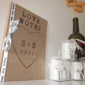Gepersonaliseerde bruiloft geheugen / notitie liefde notitie boek. Dagboek, dagboek, liefdesberichten, liefdesbrieven. herinnering.