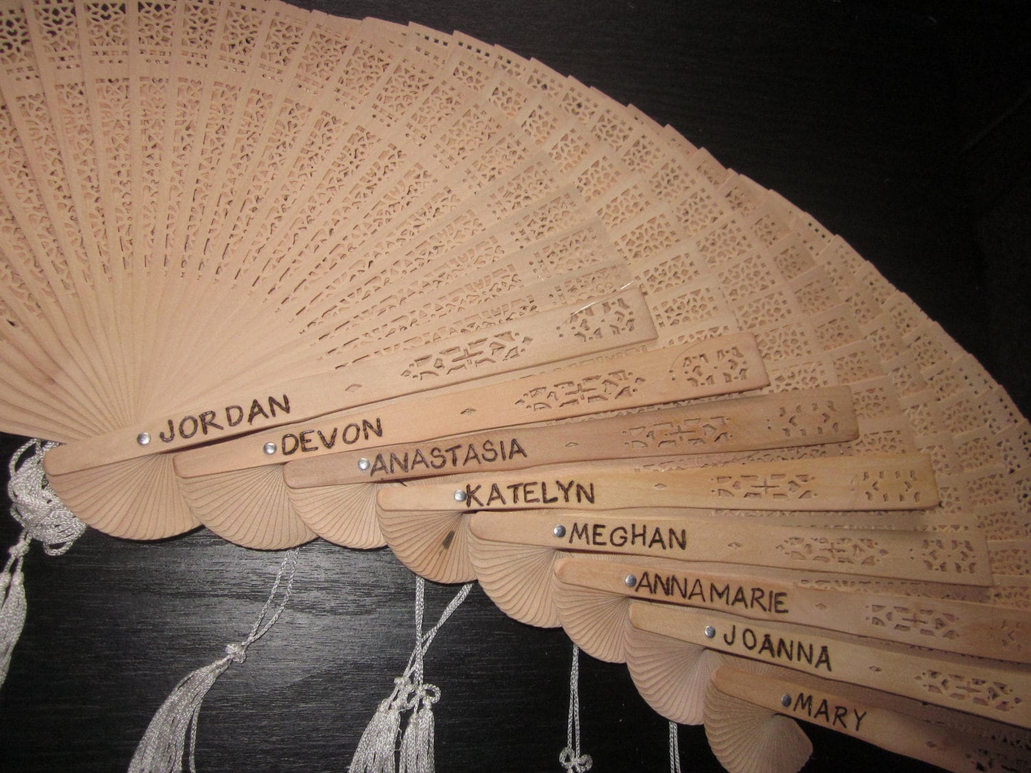 Personalized Wooden Hand Fans. Bridesmaids Gifts Photo Props Etsy