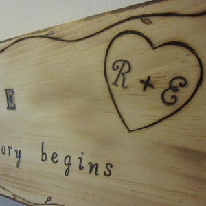 Home is where our story begins House or Door sign. House warming gift. New family gift. image 8