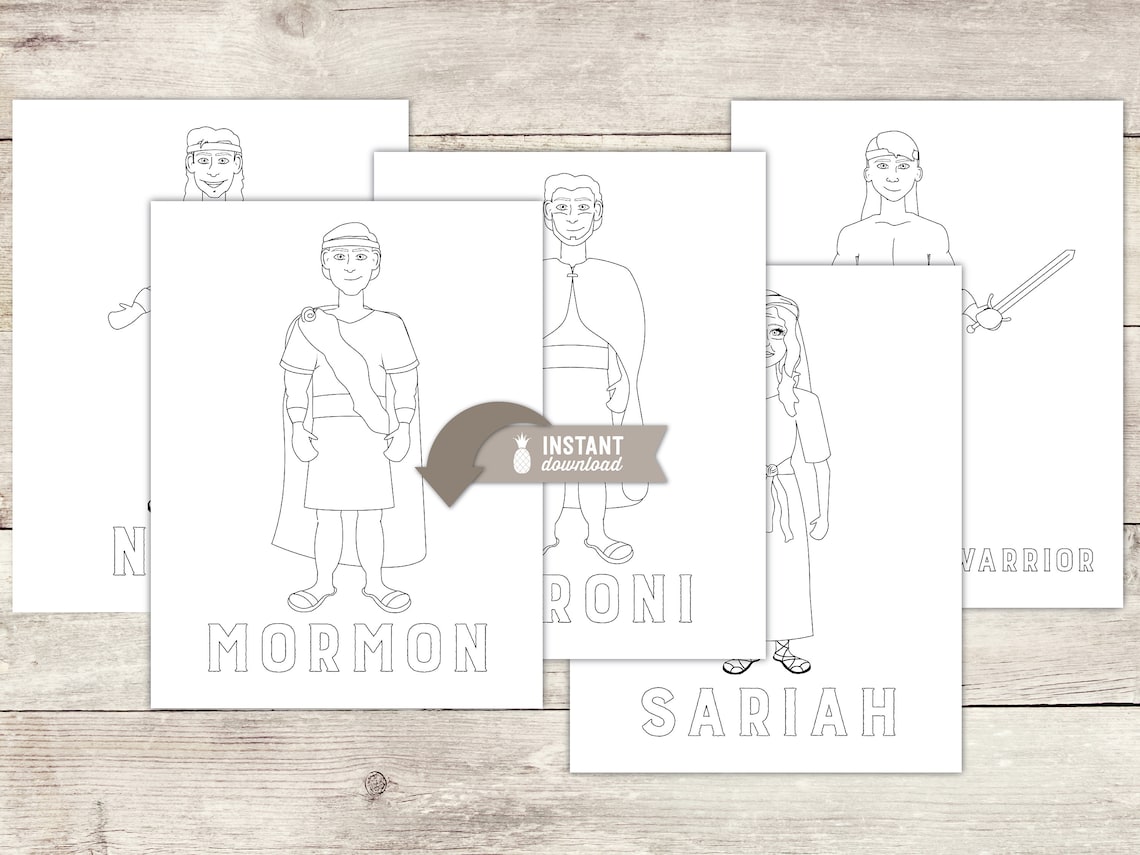 Instant-Download Book of Mormon Hero Coloring Pages 15 | Etsy