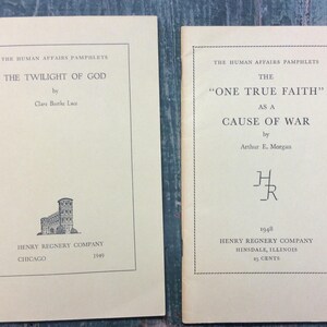 Clare Boothe Luce "Twilight of God" in Vintage pamphlet Set from the 40's