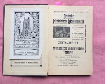 Vintage sällsynt tysk medicinsk formulärbok för klinik och praktik 191