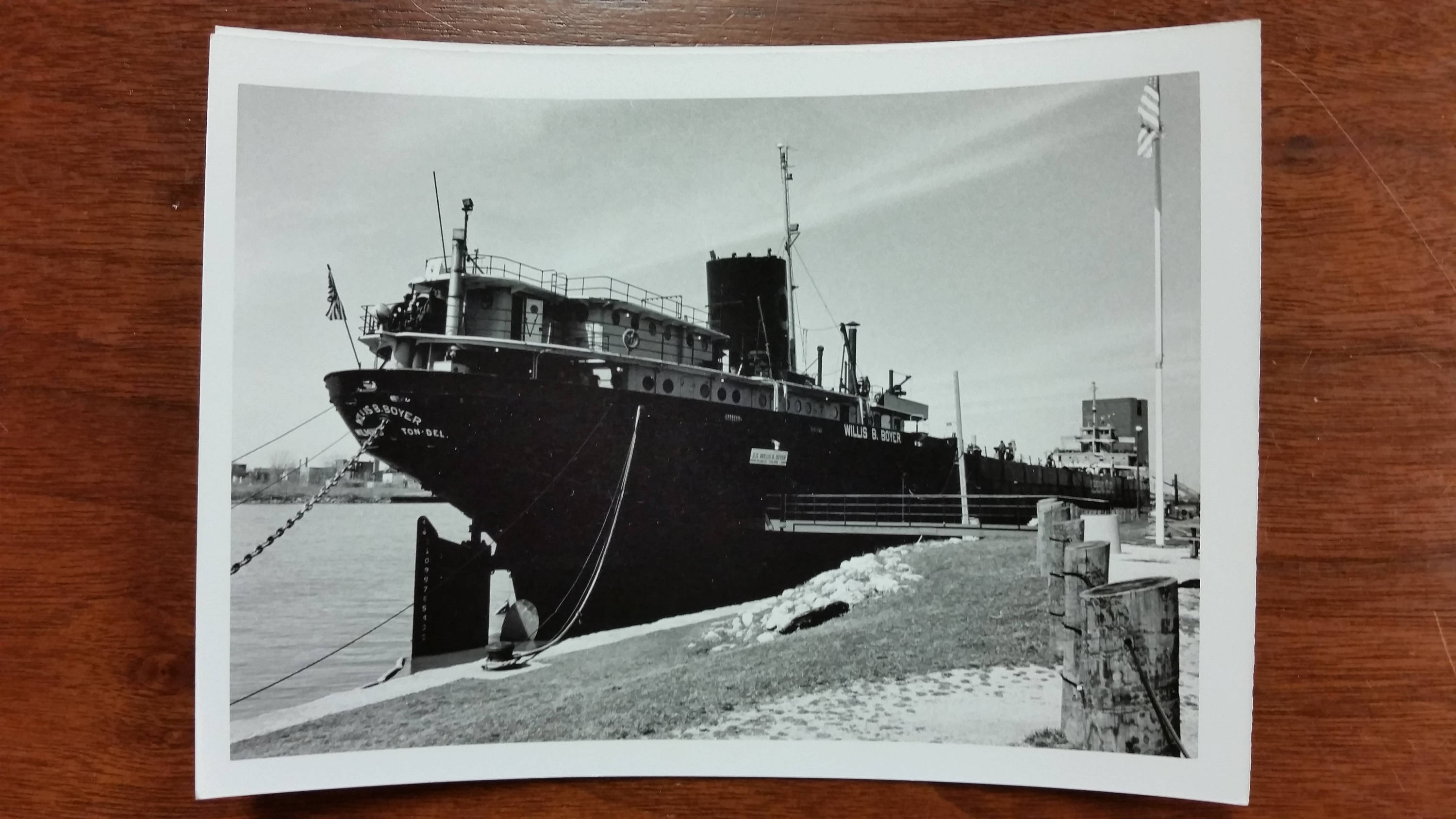 Willis B. Boyer Classic Great Lakes Freighter Real Photo Circa 1980's