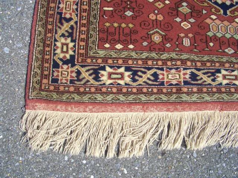 1980s HandKnotted Turkish Kula Rug 1569 Etsy