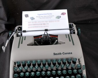 Professionally Restored 1957 SMITH Corona SILENT Super Typewriter + Warr Pica