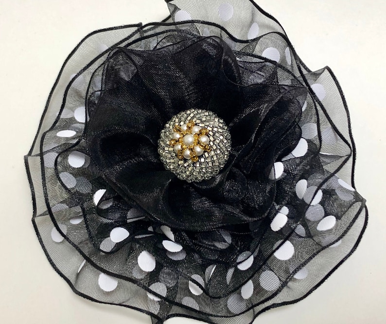 Black and White Polka Dot Fascinator Polka Dot Small Hat Etsy
