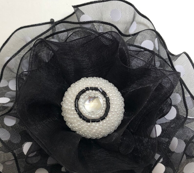 Black and White Polka Dot Fascinator Polka Dot Small Hat Etsy
