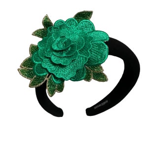 Emerald Green Padded Headband - Etsy display picture 3
