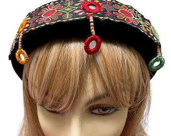 Boho Embroidered Padded Headband, Festival Headband