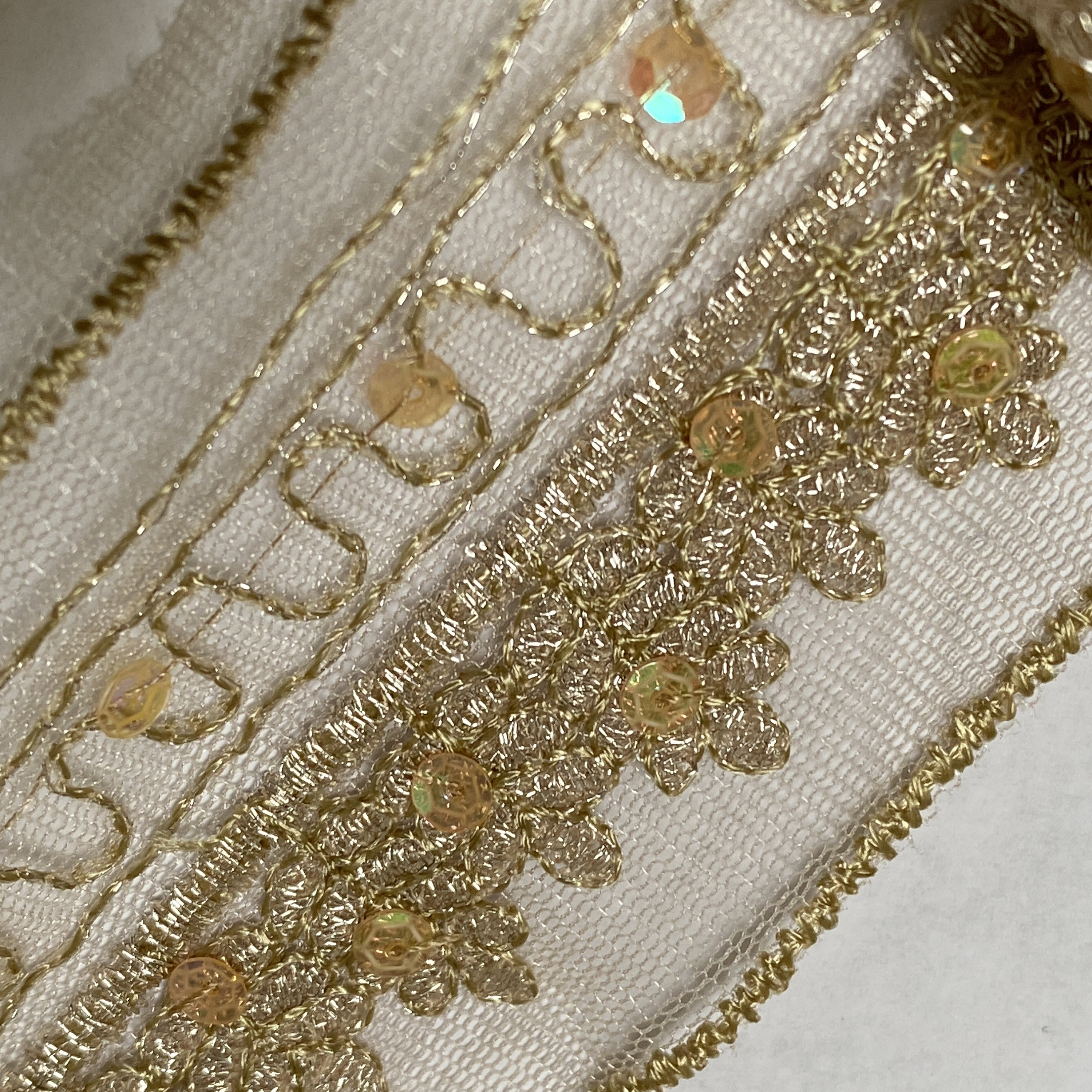 Gold Lace Trim With Sequins By the Yard 2 Wide Etsy