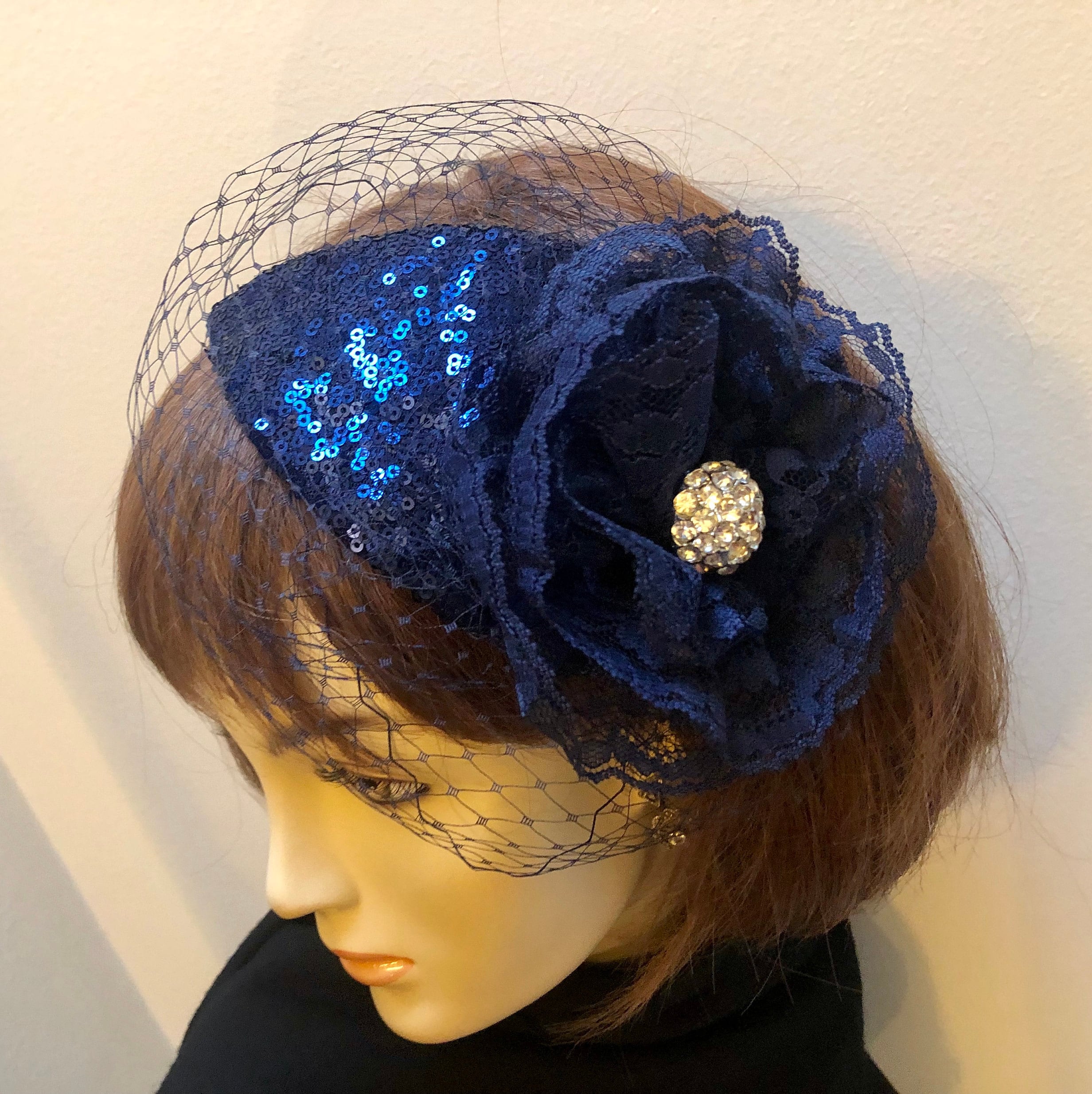 Navy Blue Fascinator Mother of the 