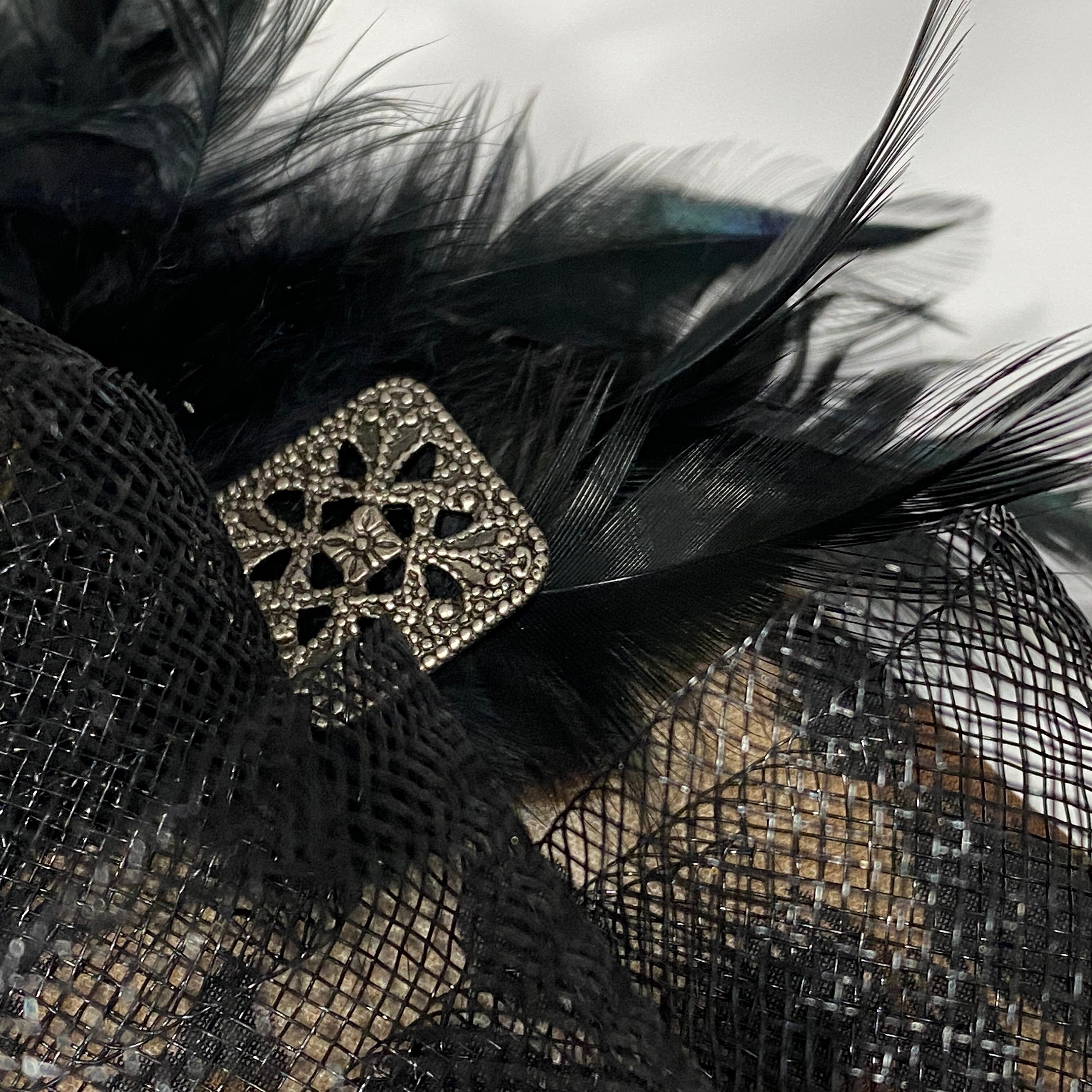 Leopard Print Fascinator: Feathered Animal Print Cocktail 