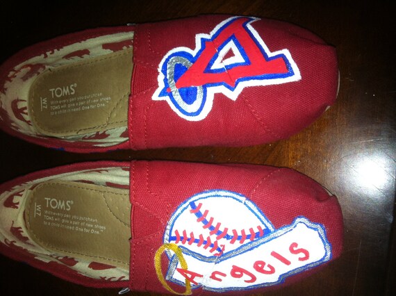 Items similar to TOMS, Anaheim Angels, Women's Shoes, personalized ...