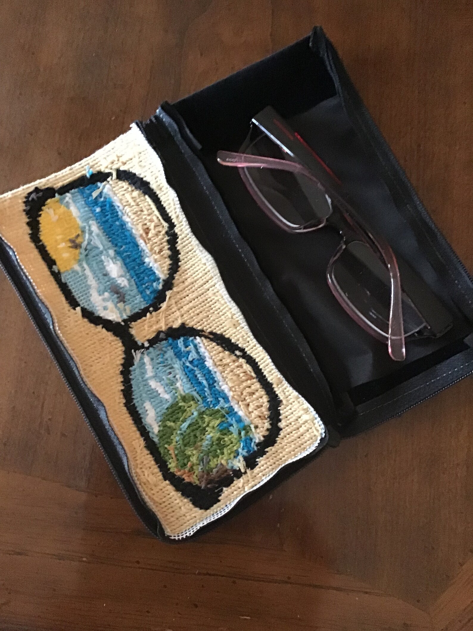 At the Beach Handmade Needlepoint Eyeglass/Phone Case Etsy