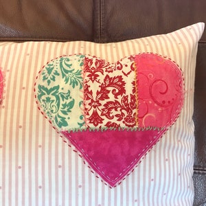 Patchwork Hearts Pillow Cover 16 image 5