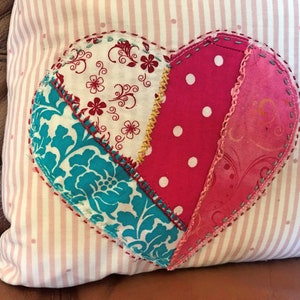 Patchwork Hearts Pillow Cover 16 image 3