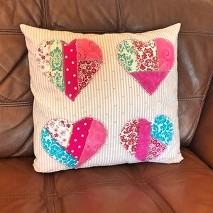 Patchwork Hearts Pillow Cover 16 image 6