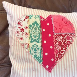Patchwork Hearts Pillow Cover 16 image 2