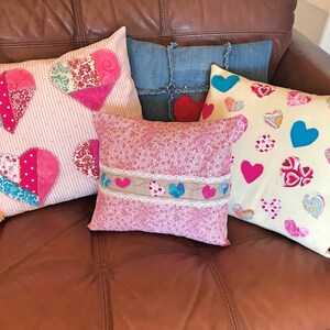 Patchwork Hearts Pillow Cover 16 image 8