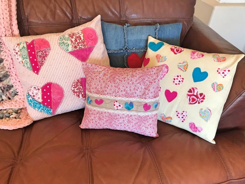 Patchwork Hearts Pillow Cover 16 image 8