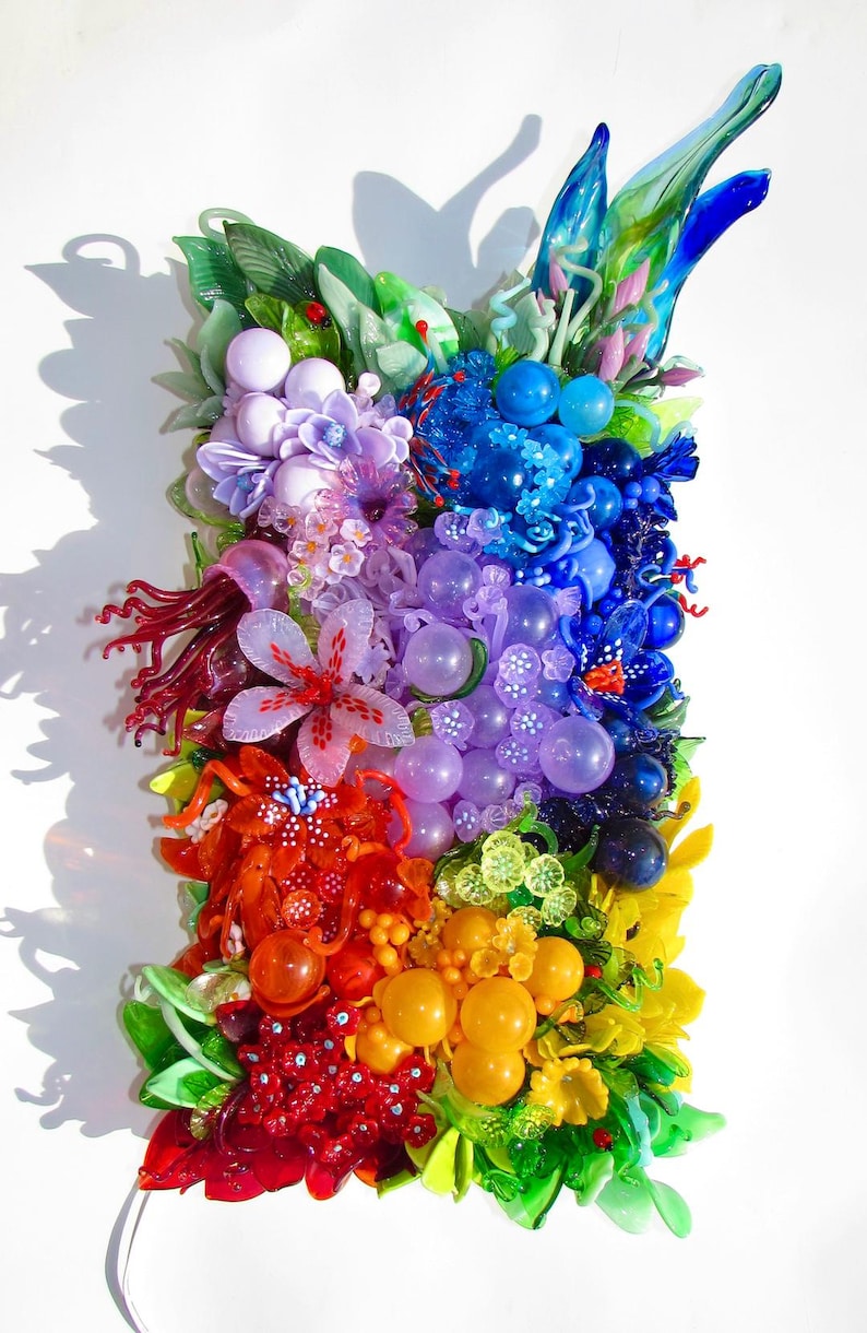 Lámpara de pared floral