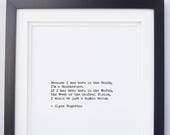Because I was born in the South, I m a Southerner - Typewriter font - PRINTABLE