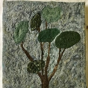 Tree On Hill Rug Hooking Kit