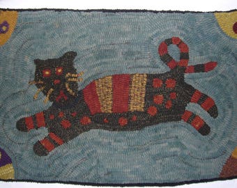 Leaping Cat Rug Hooking Kit
