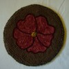 Wild Rose Chair Seat Rug Hooking Kit - Etsy